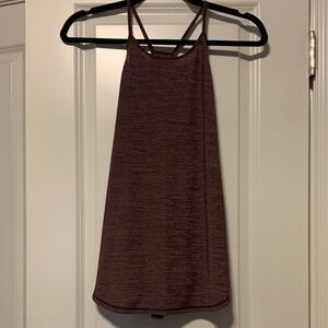 Lululemon Burgundy Strappy Tank, est sz 6-8
PTP 17in, stain on back (pictured)